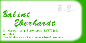 balint eberhardt business card